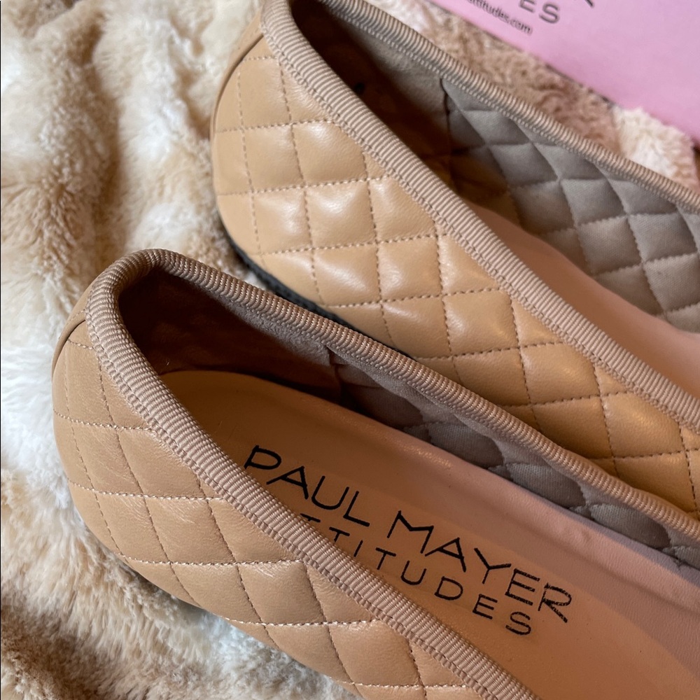 Paul Mayer Tan and Black Quilted Flats - Picture 9 of 12